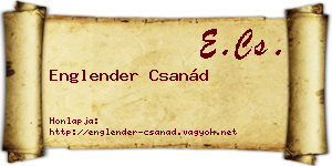 Englender Csanád névjegykártya